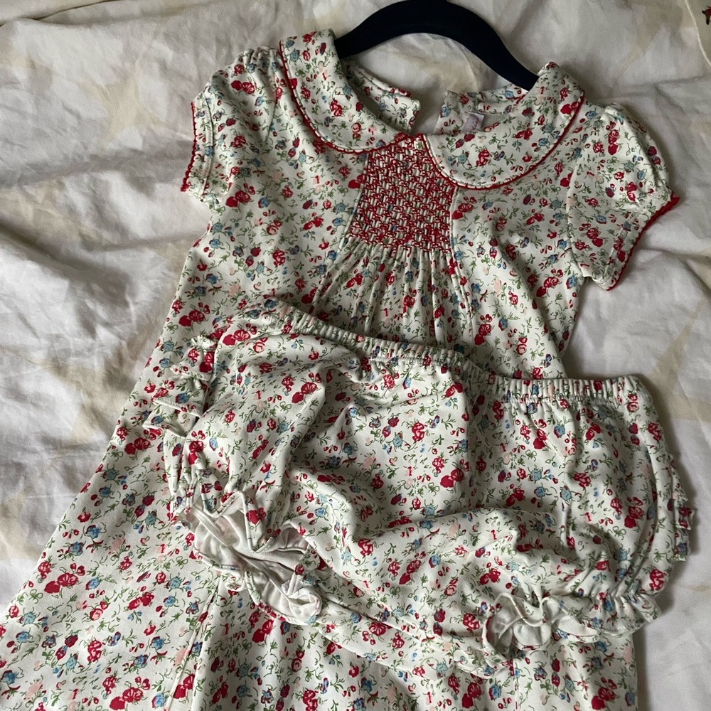 24M Pineapple Sunshine Floral Dress set with Ruffle Bloomers